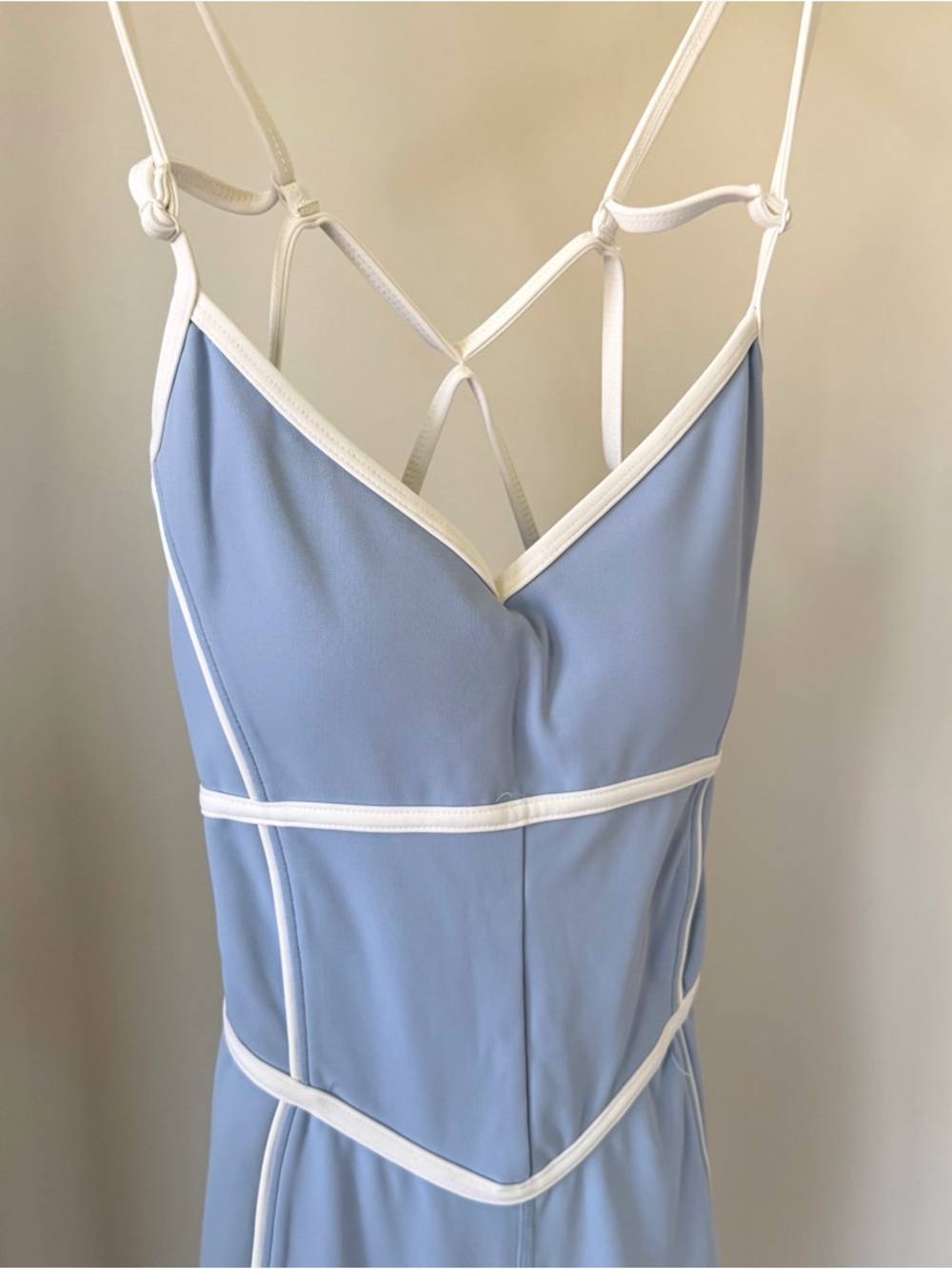 Yllw Yellow The Label Breathe Short Onesie Active Romper in Baby Blue - M - Picture 6 of 8